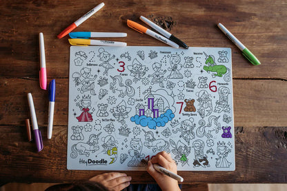 Reusable Silicone Activity Mat - Sugar & Spice Classic Coloring & Doodle Mat