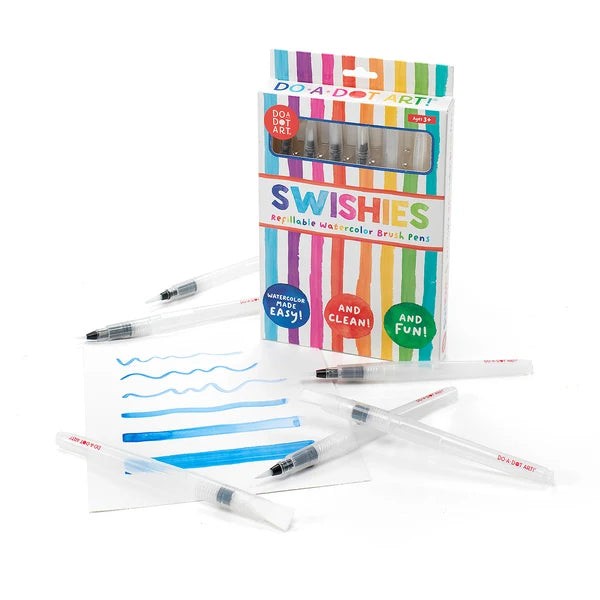 DO•A•DOT ART!  Swishies Refillable Watercolor Brushes – Set of 6