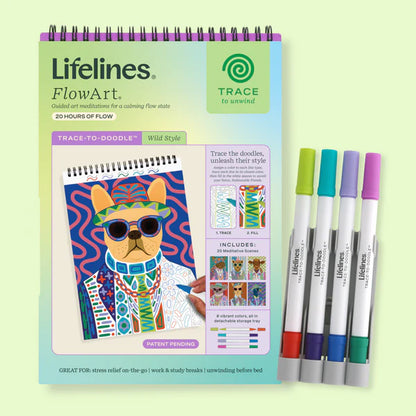 Lifelines® FlowArt™: Trace-To-Doodle, Wild Style