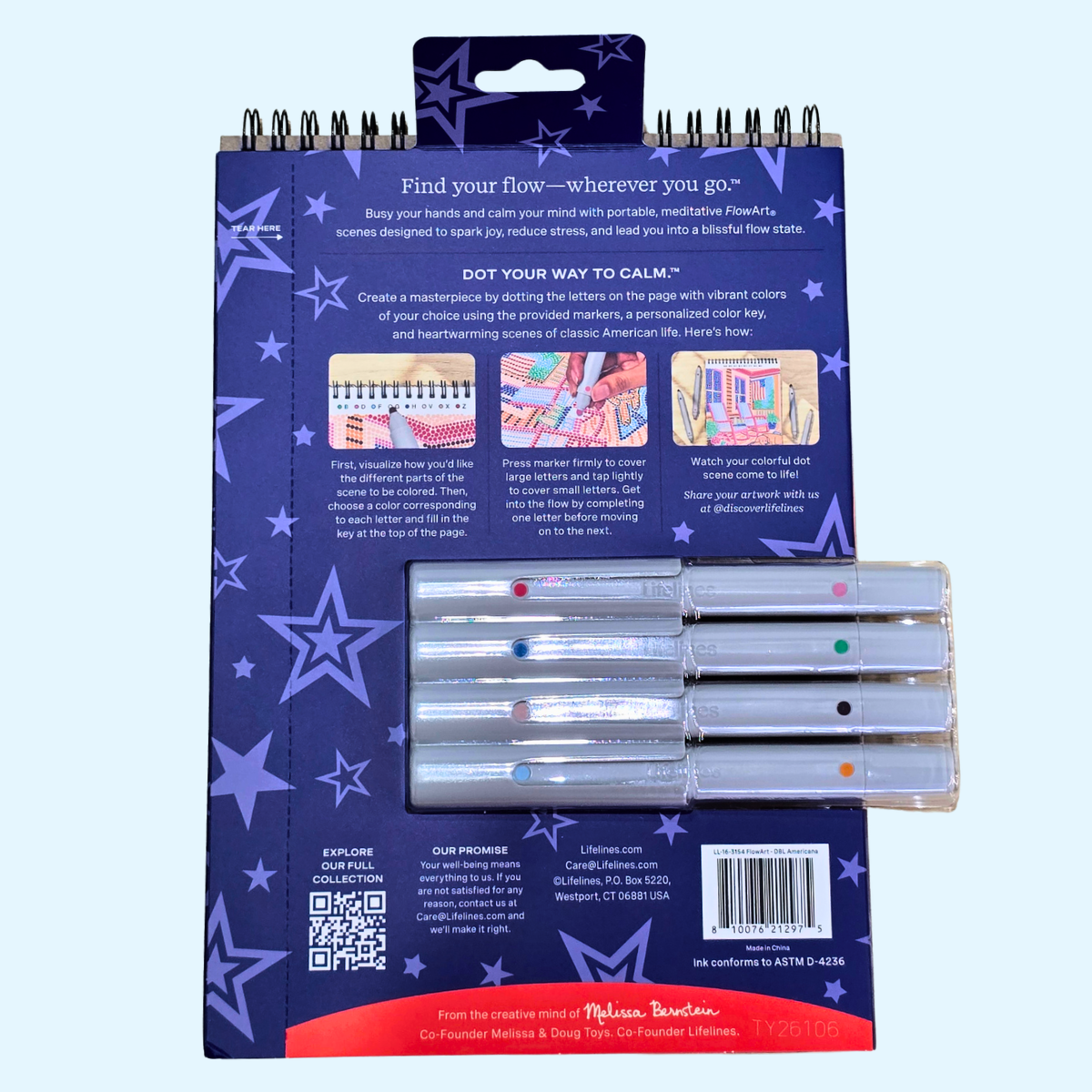 Lifelines® FlowArt™: Dot-By-Letter, Americana