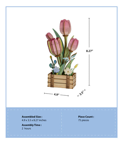Hands Craft | Pink Tulip Bloom Set