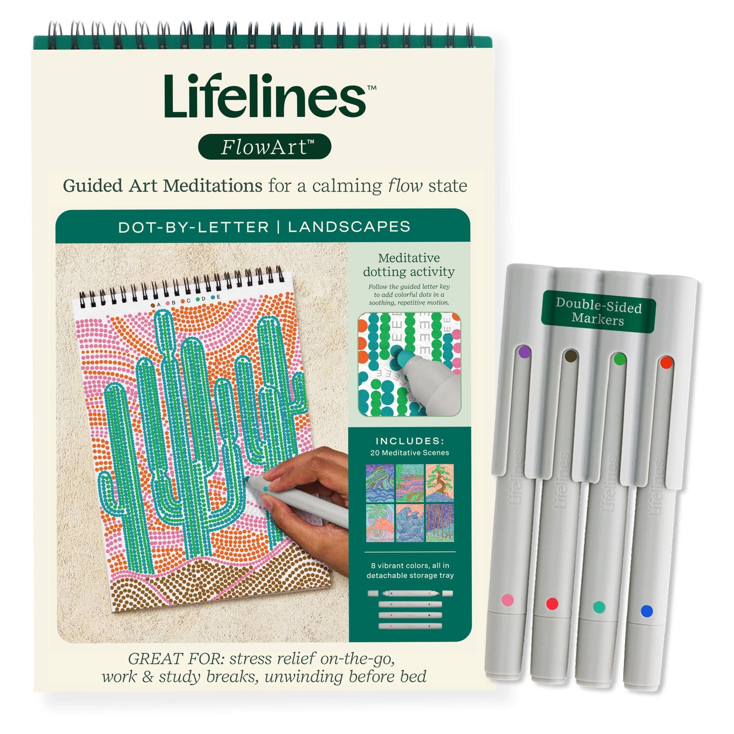 Lifelines® FlowArt - Dot By Letter - Landscapes
