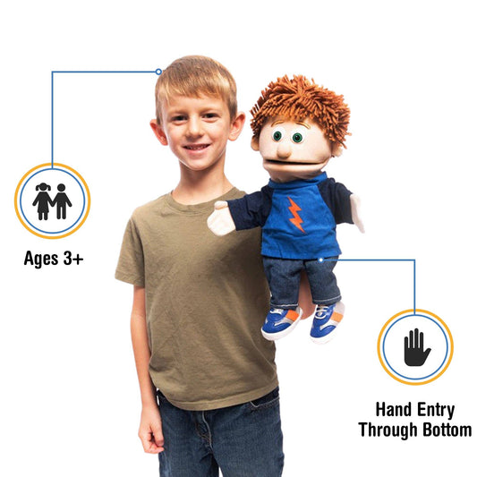 Silly Puppets Tommy, Boy, Peach Skin (14")