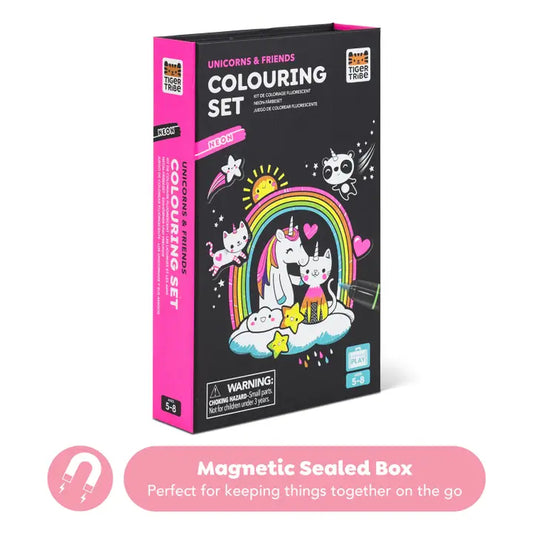 Neon Coloring Set - Unicorns and Friends