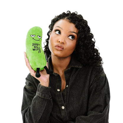 Just Dill With It Pickle Plushie, Big Dill, Funny Gift