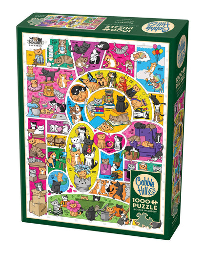 Doodlecats - 1000 Piece Jigsaw Puzzle by Beth Wilson
