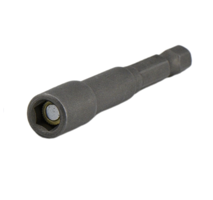 Nut Setter, Magnetic 1/4" Hex Socket, 1/4" Shaft