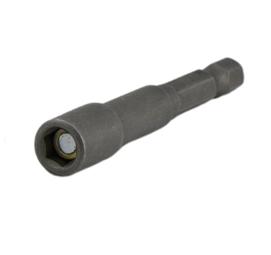 Nut Setter, Magnetic 1/4" Hex Socket, 1/4" Shaft