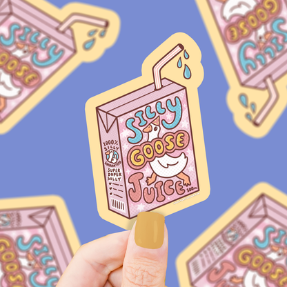Silly Goose Juice | Goofy | Geese | Funny | Vinyl Sticker