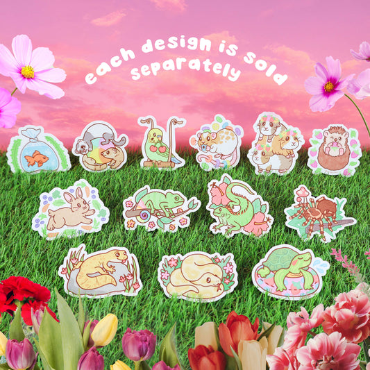 Flower Crown Guinea Pigs Pet Store Vinyl Sticker