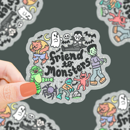 Friend to Monsters Halloween Vinyl Sticker