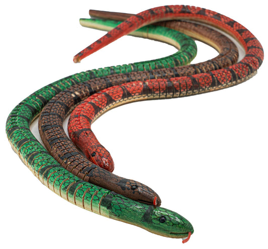 Wooden Jointed Snake: 19"