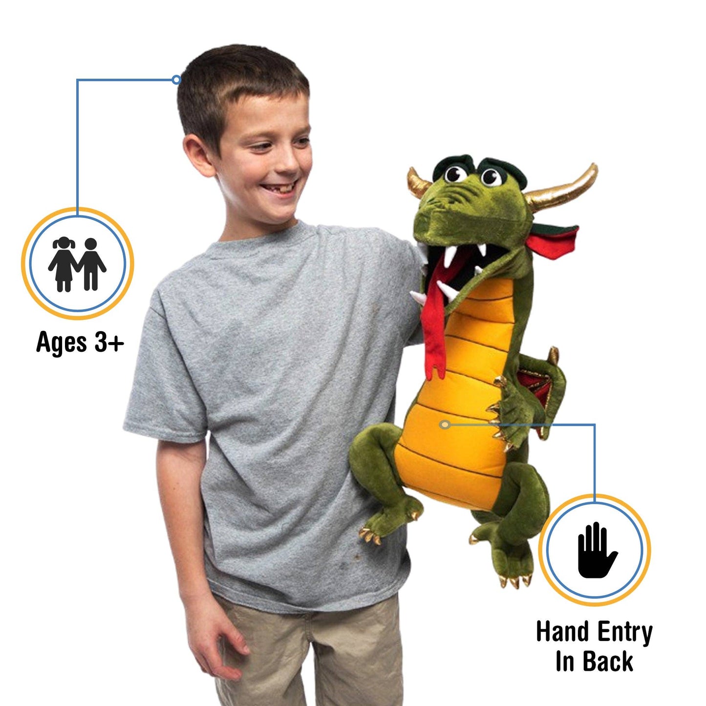 Silly Small Dragon Puppet (20")