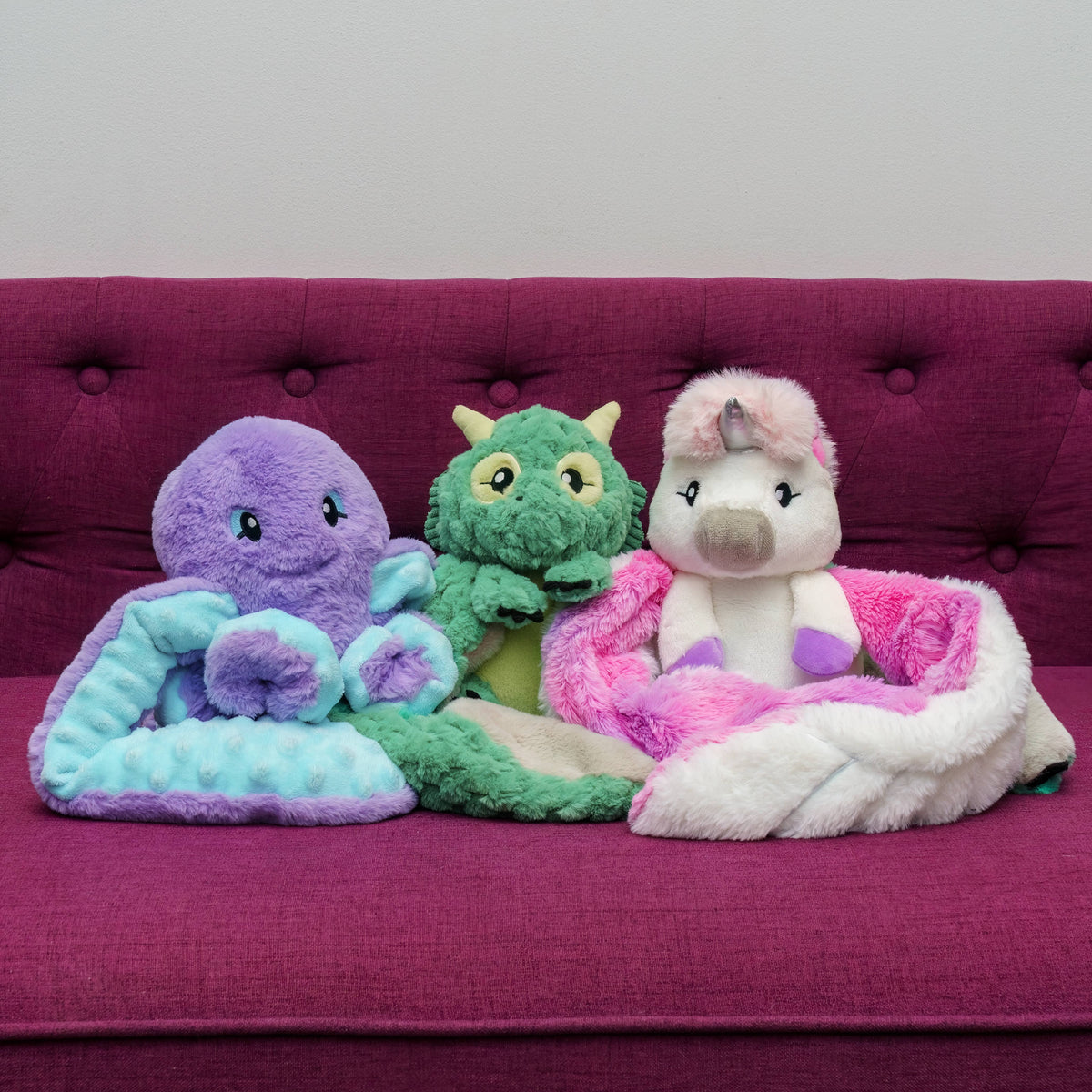 Hugimals Hugaround Indigo Weighted Octopus Plush