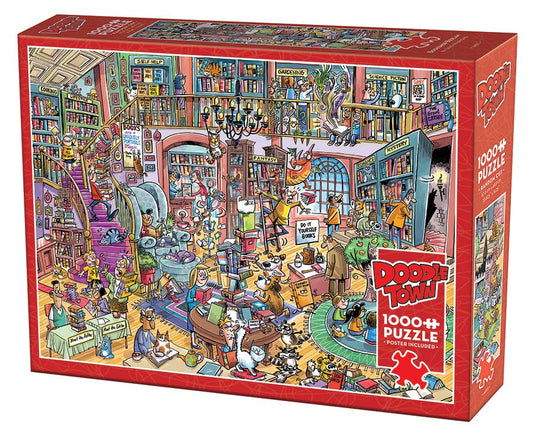 DoodleTown: Bookshop Bedlam 1000pc puzzle