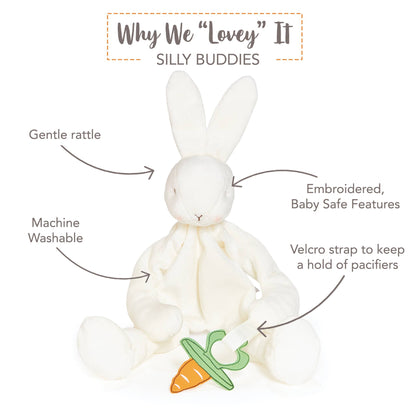 Bun Bun Bunny Silly Buddy | Baby Pacifier Holder