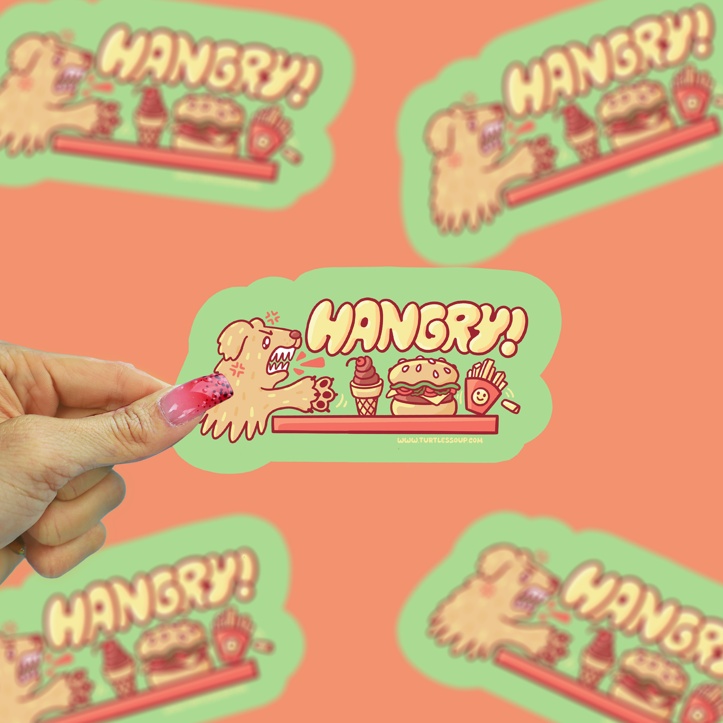 Hangry Dog Vinyl Sticker