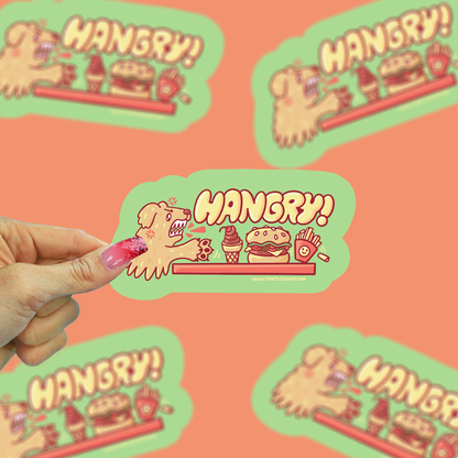 Hangry Dog Vinyl Sticker