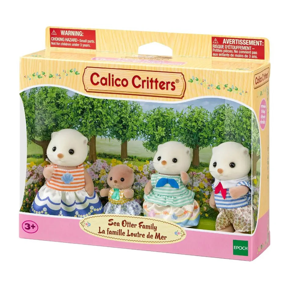 Calico Critters Sea Otter Family – 4-Piece Figure Set