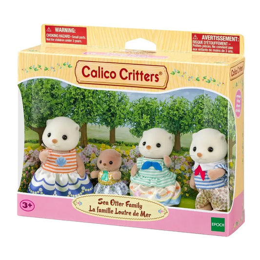 Calico Critters Sea Otter Family – 4-Piece Figure Set