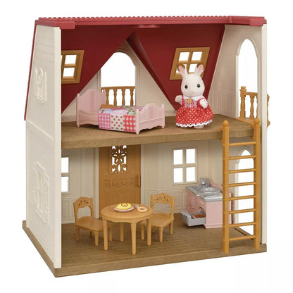 Calico Critters Red Roof Cozy Cottage – Dollhouse Starter Set