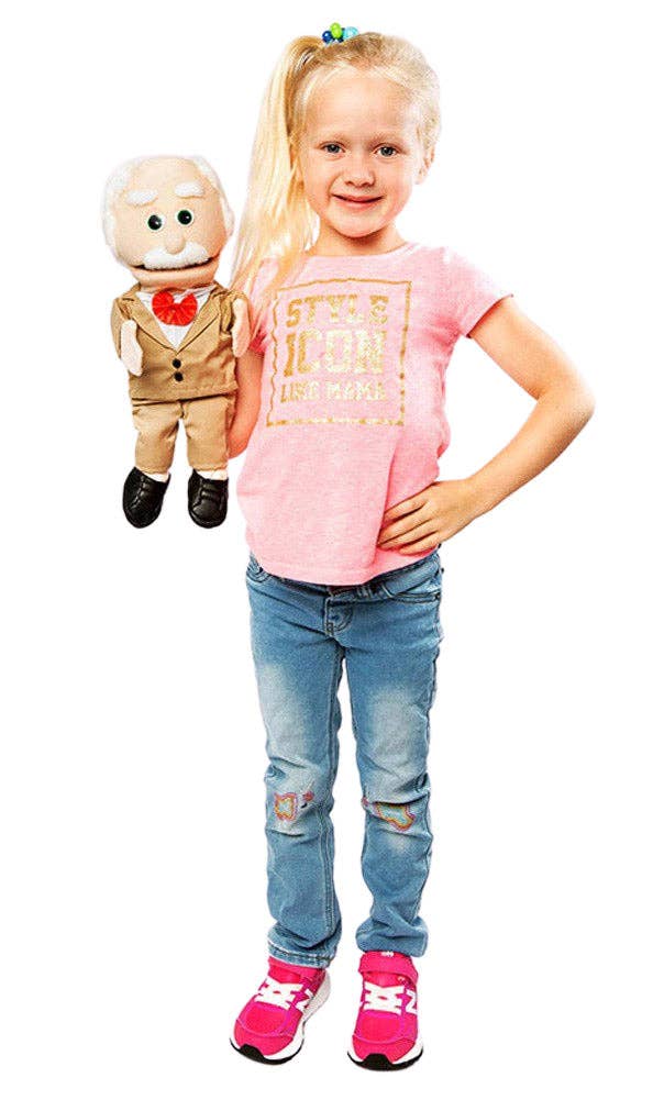 Silly Puppets Pops, Grandpa, Peach Skin (14")