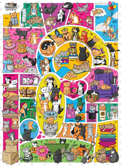 Doodlecats - 1000 Piece Jigsaw Puzzle by Beth Wilson
