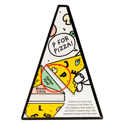 P for Pizza Fast Family Word Game for Kids & Adults