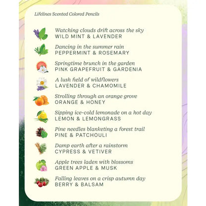 Lifelines Rub & Sniff Scented Colored Pencils - 10 Pack
