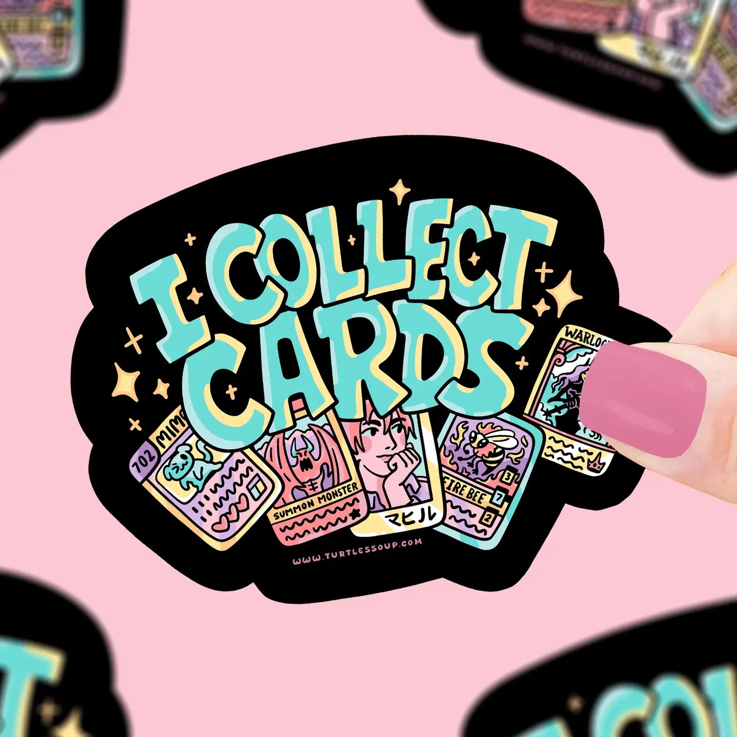 I Collect Cards Vinyl Sticker