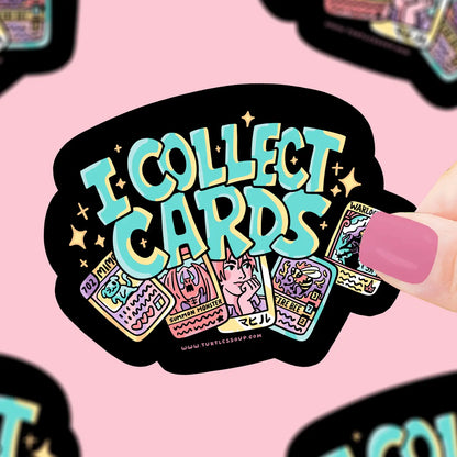 I Collect Cards Vinyl Sticker
