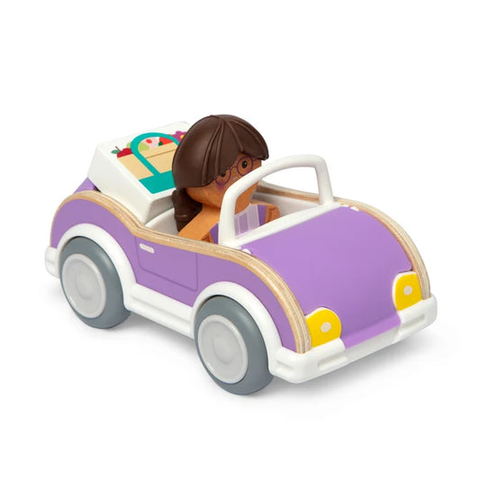Melissa and Doug - Cheery Lane Car and Play Figure - Purple