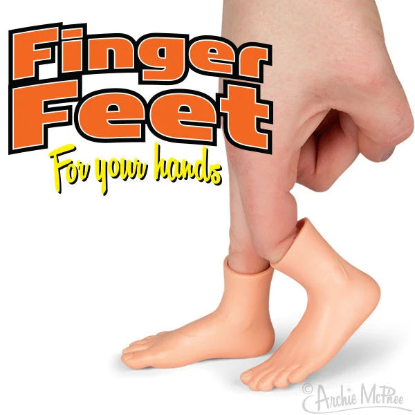 Archie McPhee Finger Feet – Funny Miniature Foot Finger Puppets