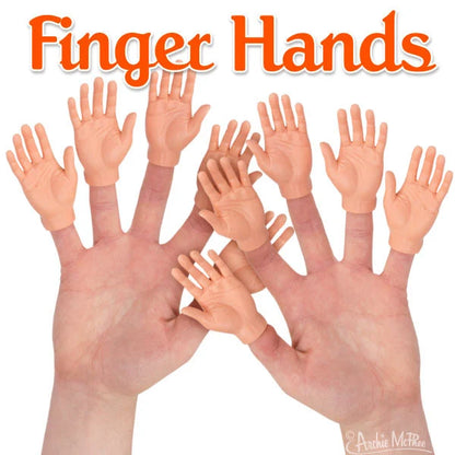 Archie McPhee Finger Hands – Funny Miniature Hand Finger Puppets