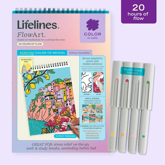 Lifelines® FlowArt - Scented Color-to-Reveal, Citrus Coastline