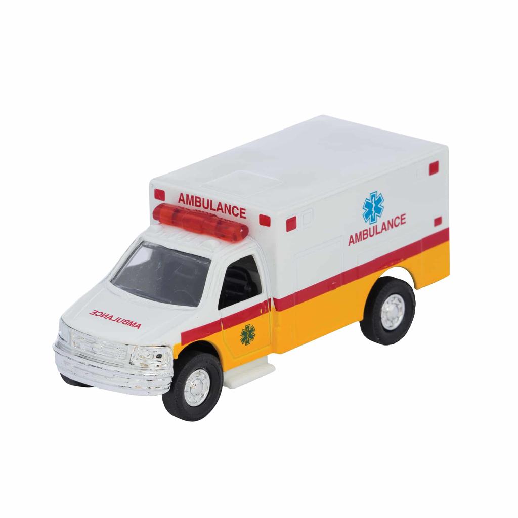 Schylling Die-Cast Pull-Back Ambulance – Classic Toy Emergency Vehicle