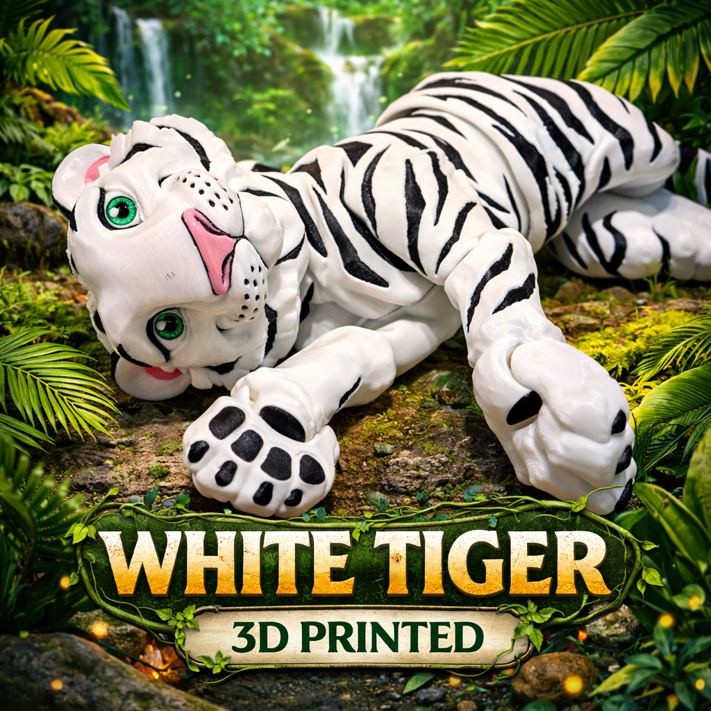 White Tiger - 3D Printed