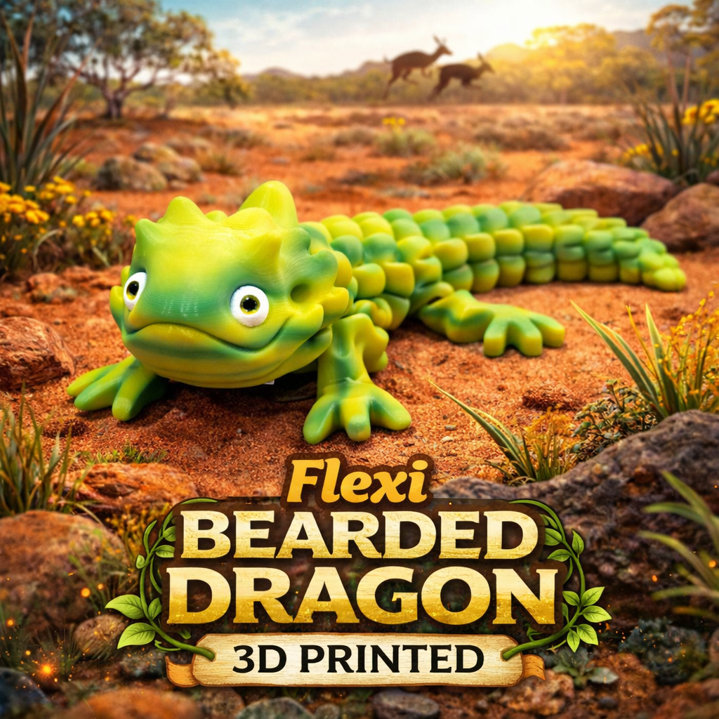 Flexi Bearded Dragon - 3D Printed