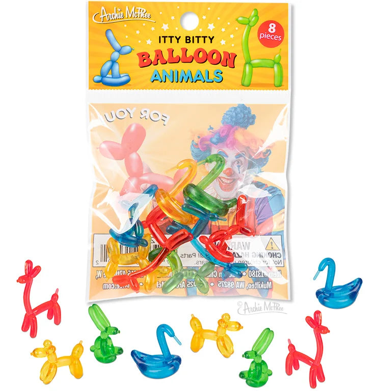 Itty Bitty Balloon Animals – Bag of 8 Miniature Figures