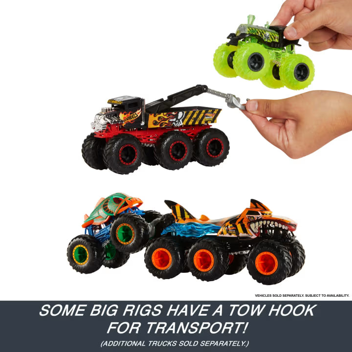 Hot Wheels Monster Trucks BIG RIGS - Assorted 1:64 Scale Die-Cast Toy Truck With 6 Wheels