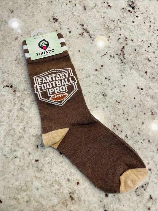 Funatic Socks – Fantasy Football Pro – Funny Novelty Crew Socks