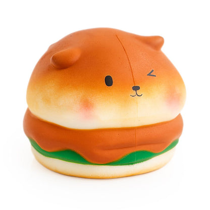 Corgi Burger Marshmallow Squish 2.5"