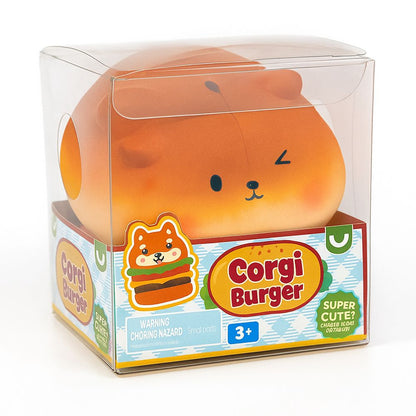 Corgi Burger Marshmallow Squish 2.5"