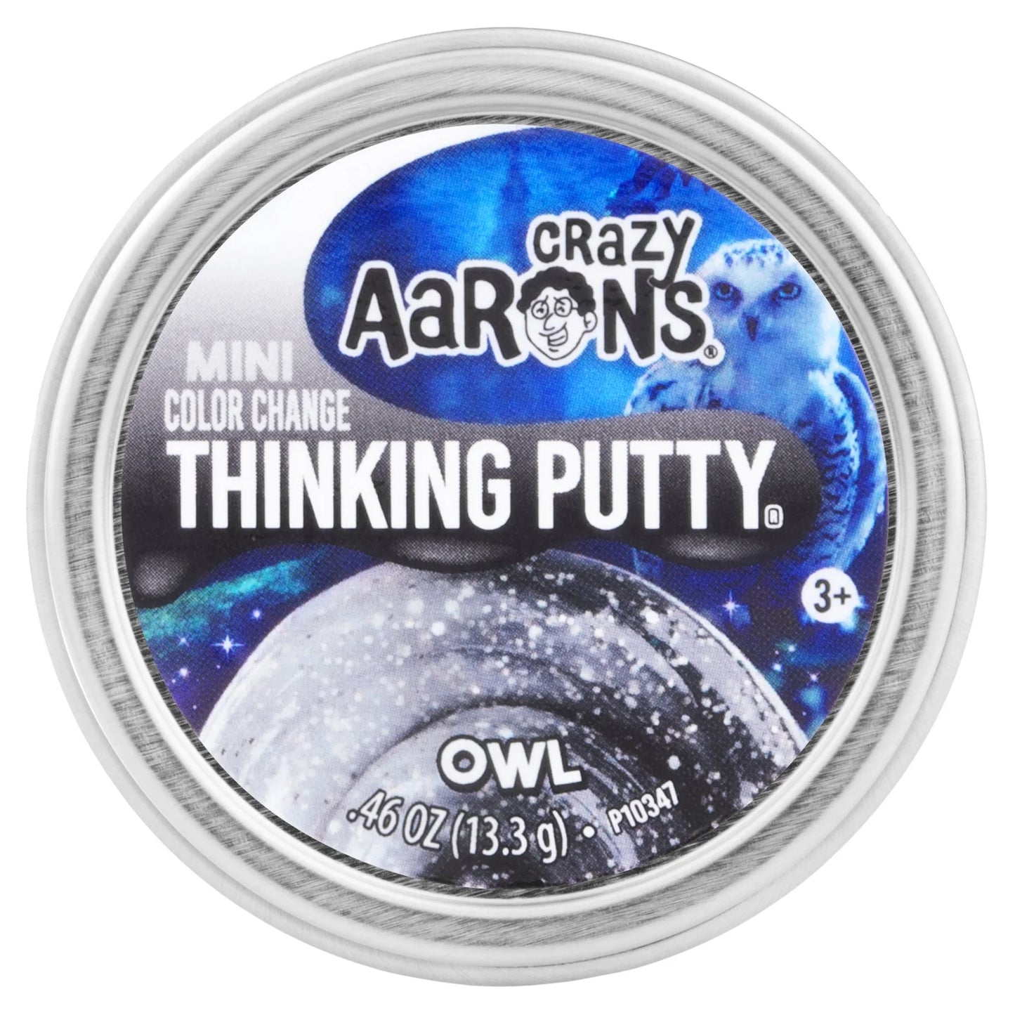Crazy Aaron's Mini Owl - 2" Thinking Putty Tin