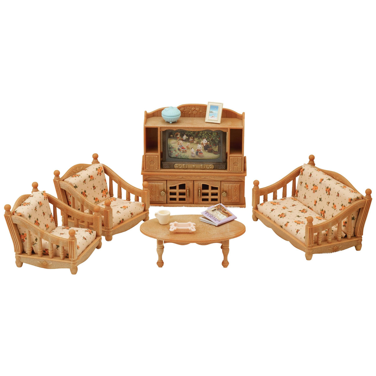 Calico Critters Comfy Living Room Set – 26-Piece Furniture Set