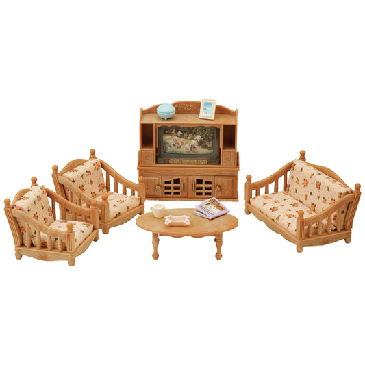 Calico Critters Comfy Living Room Set – 26-Piece Furniture Set