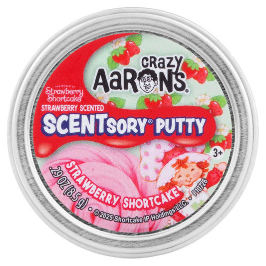 Crazy Aaron's Mini Strawberry Shortcake - 2" SCENTsory Putty Tin