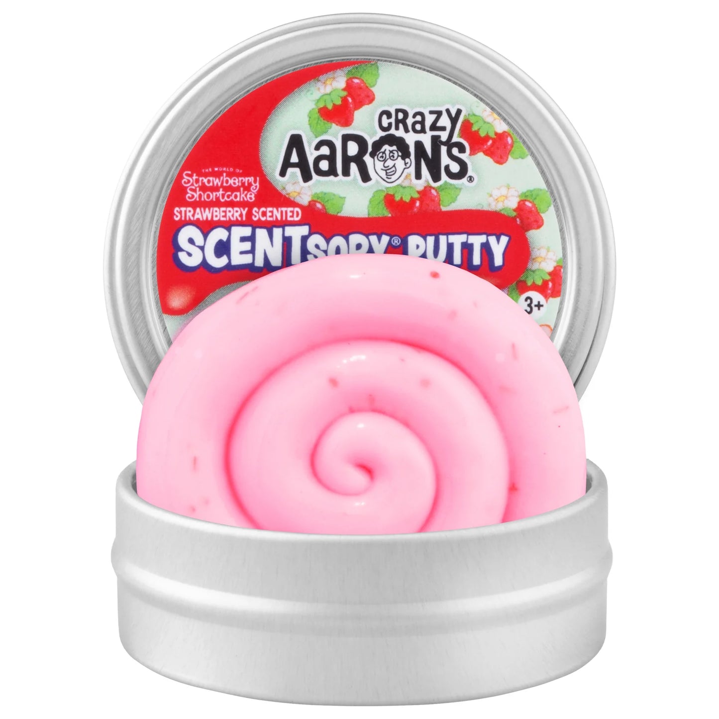 Crazy Aaron's Mini Strawberry Shortcake - 2" SCENTsory Putty Tin