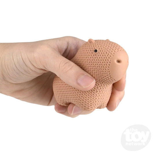 Marshmallow Crochet Capybara – 3.5" Squishy Toy