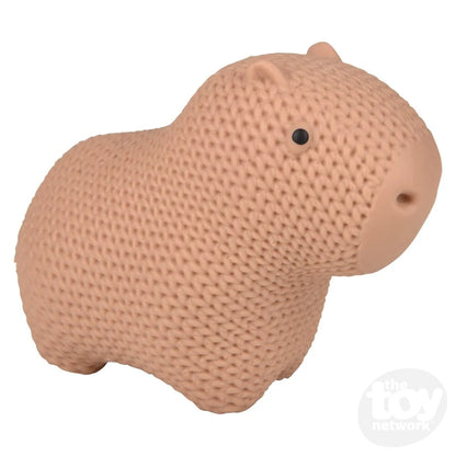 Marshmallow Crochet Capybara – 3.5" Squishy Toy